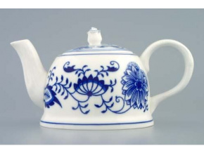 Konvice čajová M s víčkem  0,35 l, cibulák, Český porcelán