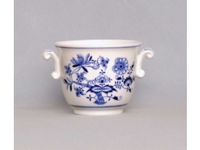 Květináč malý s uchy  10,9 cm, cibulák, Český porcelán