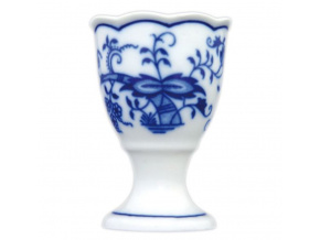 Kalíšek na vejce velký 9,2 cm, cibulák, Český porcelán