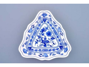 Mísa salátová tříhranná  19,5 cm,  cibulák, Český porcelán