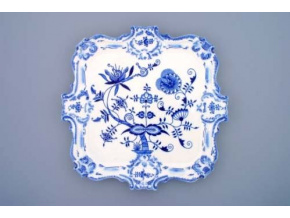 Podnos reliéfní  35 x 35 cm, cibulák, Český porcelán