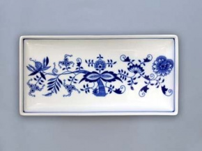 Talíř na ryby obdelníkový 24,7 x 12,7 cm, cibulák, Český porcelán