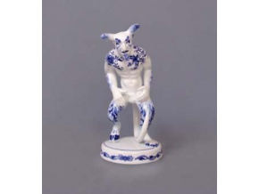 Čert Belzebub, 18 cm, cibulák, Český porcelán