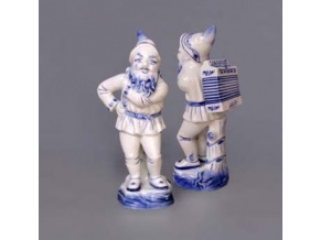 Trpaslík s harmonikou LOJZA, 22,5 cm, cibulák, Český porcelán