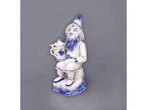 Trpaslík s korbelem Míťa, 16 cm, cibulák, Český porcelán