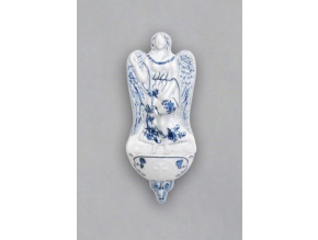 Domácí závěsná andělská kropenka, 253 x 105 mm, cibulák, Český porcelán