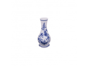 Porcelánová váza výšky 15,5 cm v dekoru cibulák, český porcelán Leander