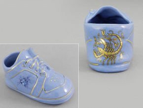 dětská botička - štír, modrý porcelán, Leander