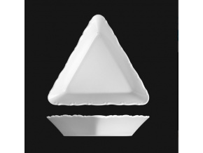 Miska kompotová trojhranná 14 cm, bílý porcelán, Verona, G. Benedikt