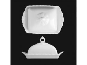 Máslenka 20x14 cm, bílý porcelán, Verona, G. Benedikt