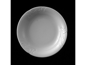 Talíř hluboký 22 cm, bílý porcelán, Melodie, G. Benedikt