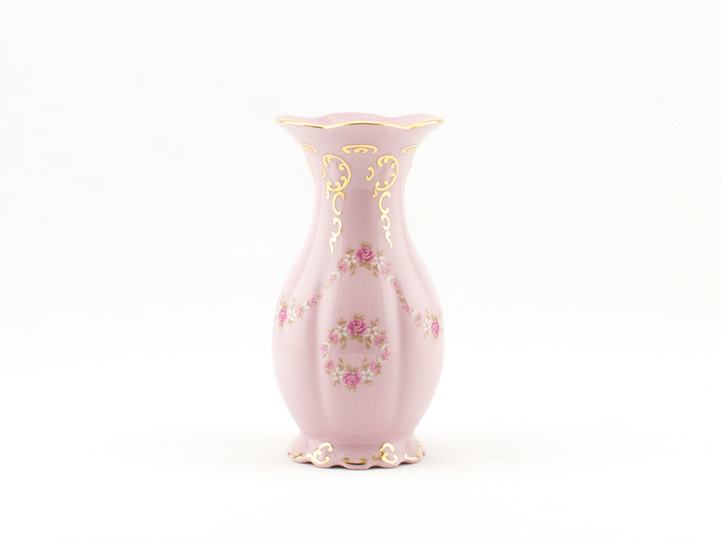 Leander Diana, váza 17 cm, růžový porcelán
