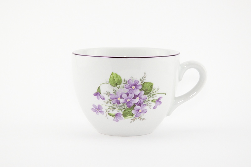 Český porcelán, a.s., Dubí Hrnek Milada, Český porcelán Dubí, 480 ml, fialky