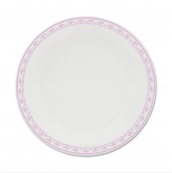 Talíř dezertní, 21 cm, HyggeLine, růžová, Leander, český porcelán Bez monogramu: Bez monogramu