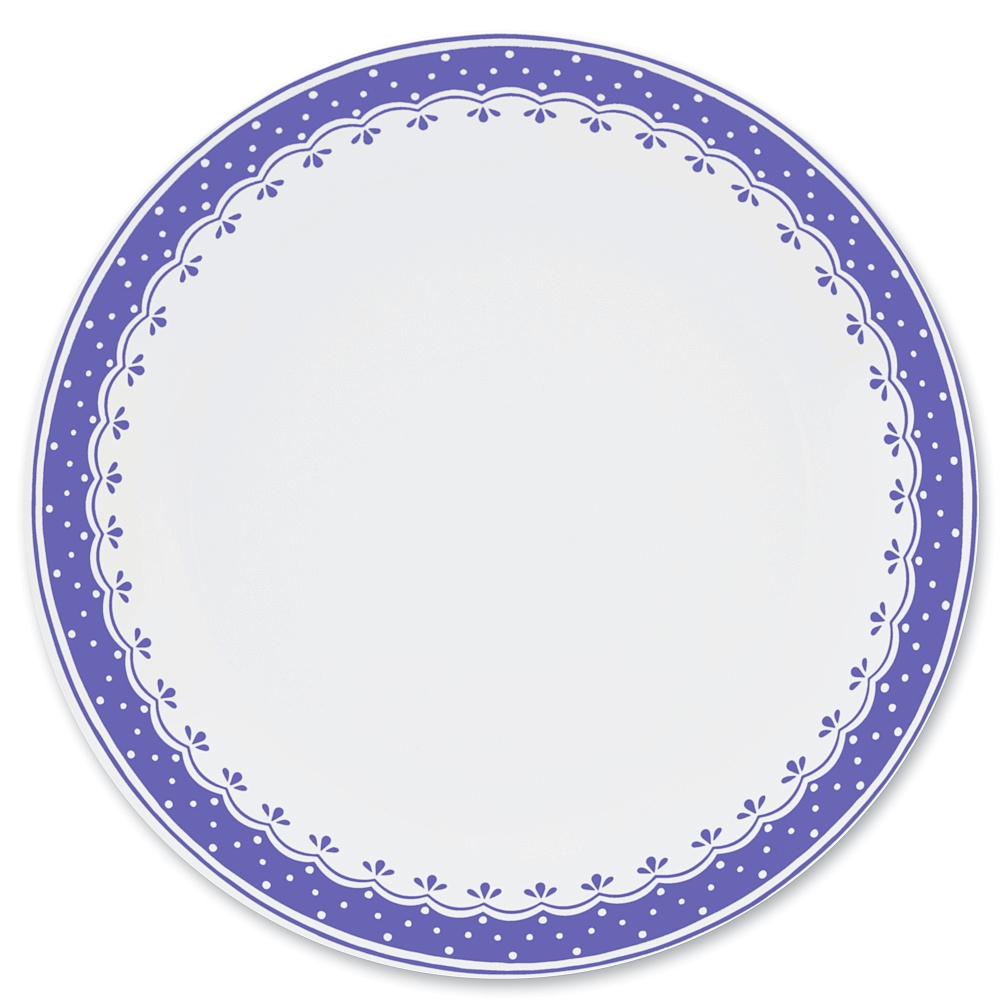 Talíř mělký, 26 cm, HyggeLine, modrá, Leander, český porcelán Bez monogramu: Bez monogramu