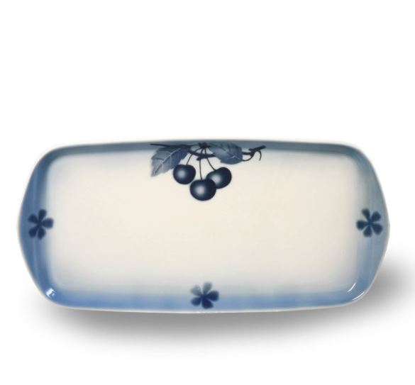 Thun 1794 Porcelánový podnos, 22 cm, český porcelán, modré třešně, Thun