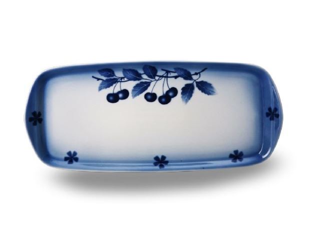 Thun 1794 Podnos, český porcelán, 35 cm, modré třešně, Thun