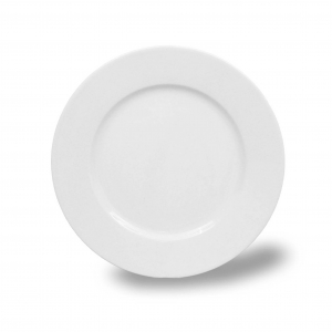 Porcelánový talíř bílý, karlovarský porcelán, dezertní 19 cm, Thun