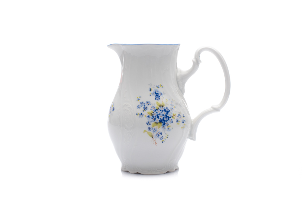 Thun 1794 Mlékovka vysoká, český porcelán, Bernadotte, 1 l, pomněnky, Thun