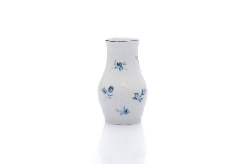 Thun 1794 Váza, 11,5 cm, český porcelán, Bernadotte, modré růžičky, Thun