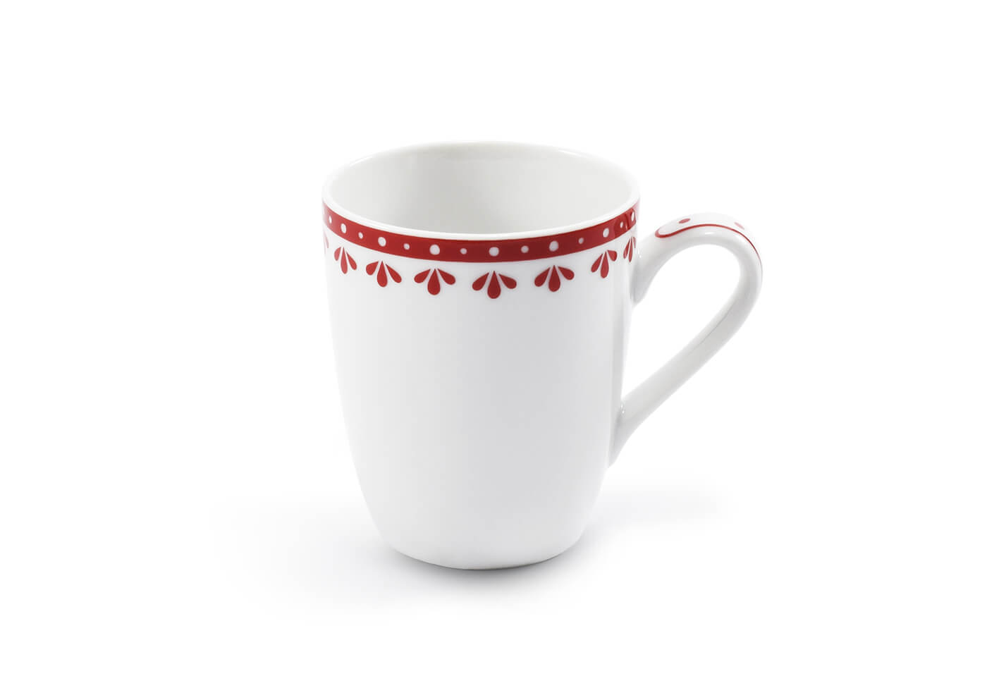 Šálek na espresso, 0,09 l, HyggeLine, červená, Leander, český porcelán Bez monogramu: Bez monogramu