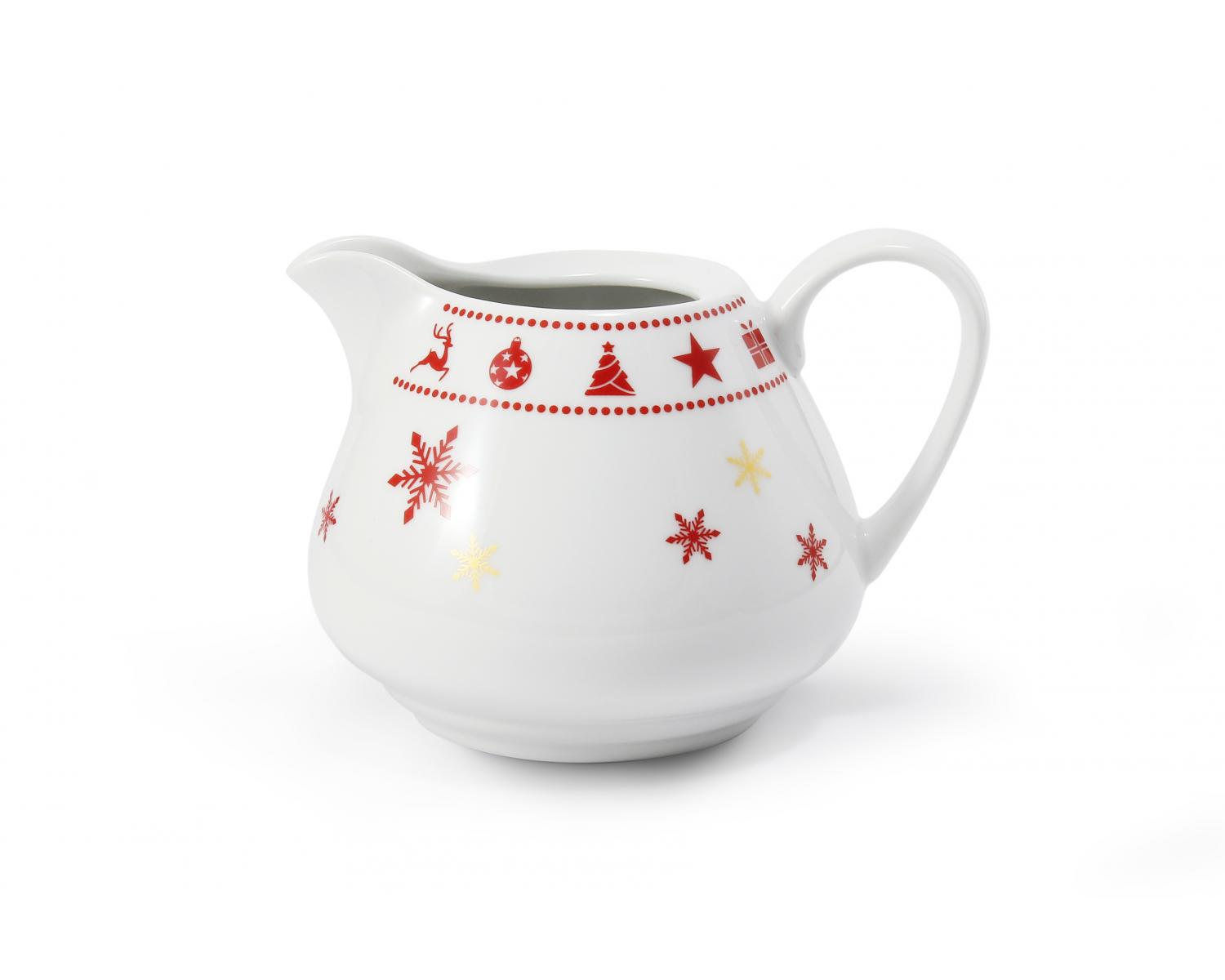 Vánoční porcelán, mlékovka, 0,35 l, český porcelán, Leander