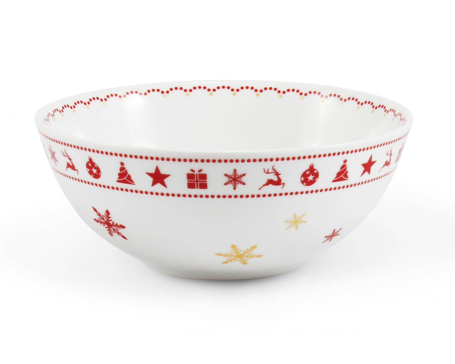 Vánoční porcelán, miska, 16 cm, český porcelán, Leander