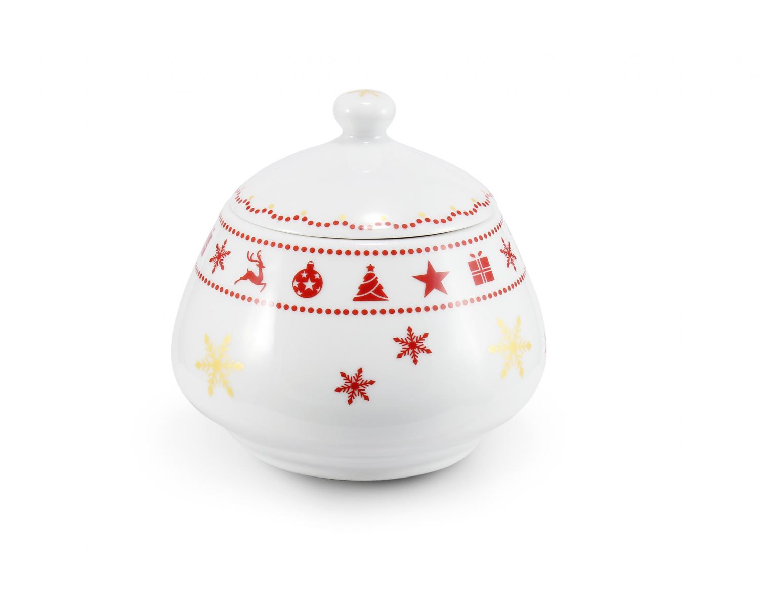 Vánoční porcelán, cukřenka, 0,30 l, český porcelán, Leander