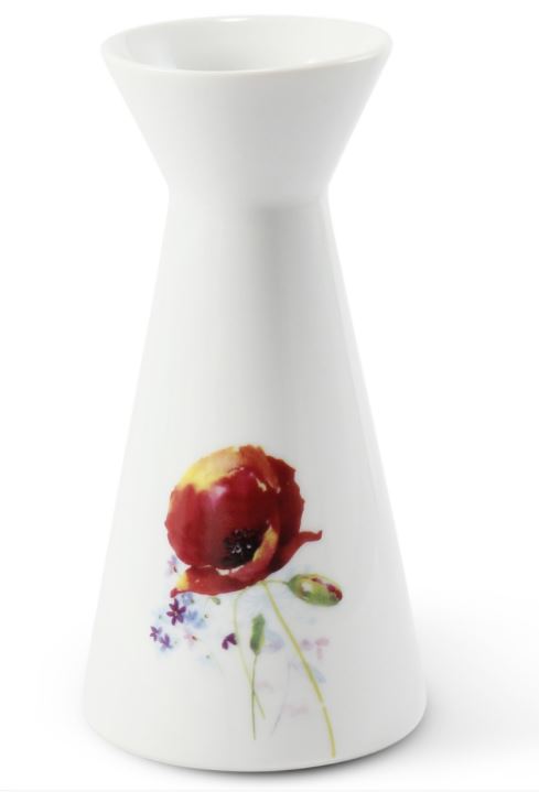 Váza malá, bílá, 13 cm, český porcelán, Leander