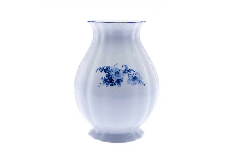 Thun 1794 Rose, váza, porcelán, modré růže, 18,5 cm, Thun