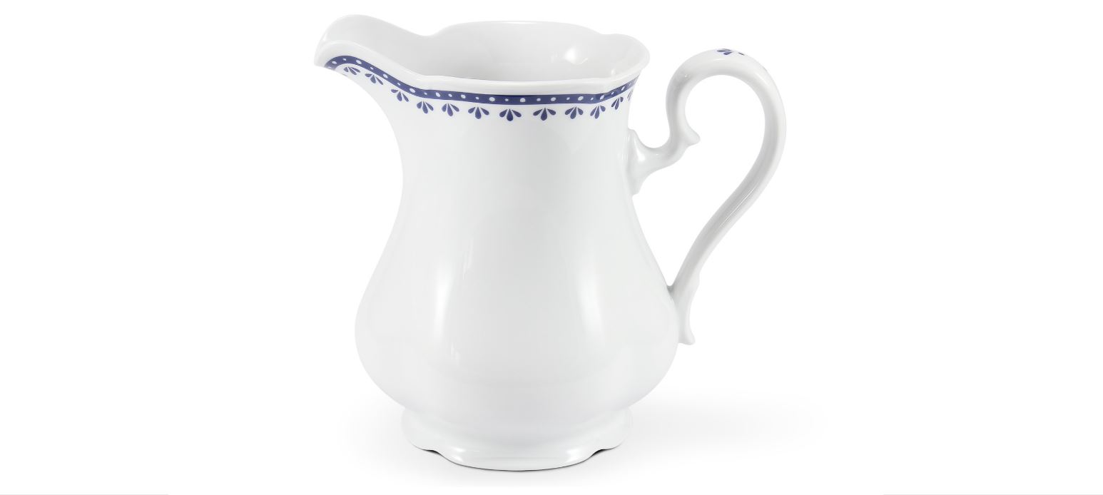Mlékovka, 1 l, český porcelán, Hyggeline, modrá, Leander