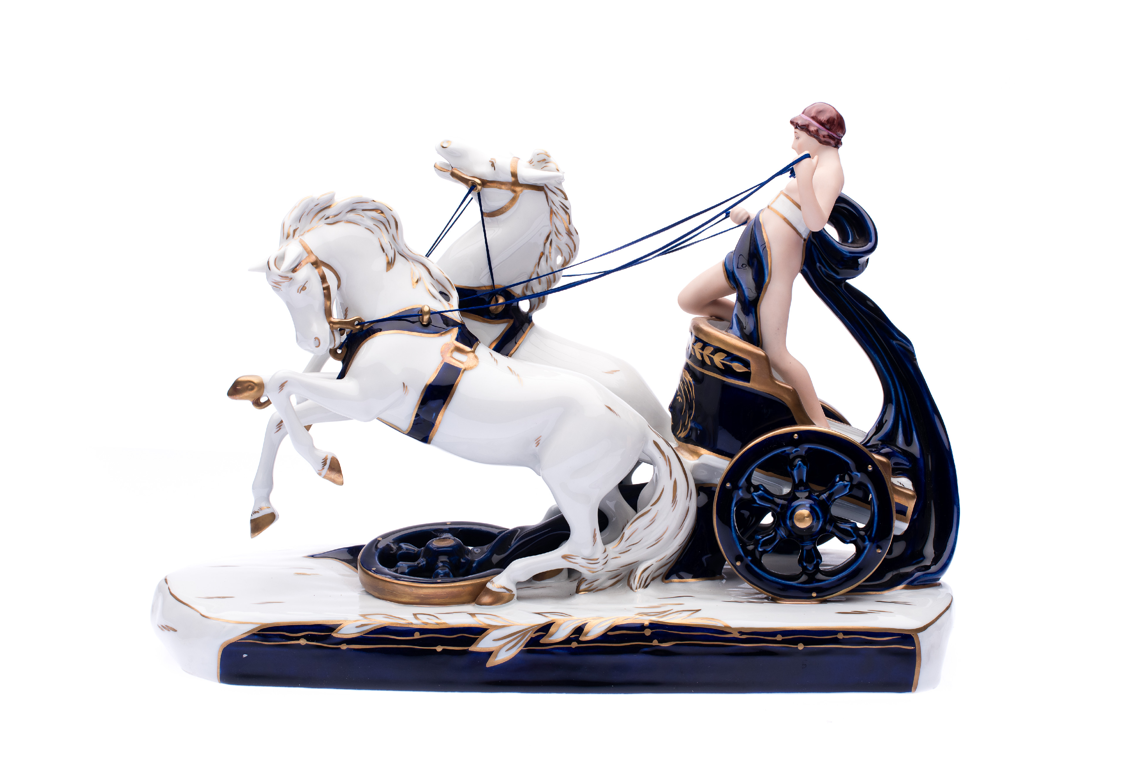 Římská jízda, porcelánová figurka, Royal Dux Bohemia, 41 cm