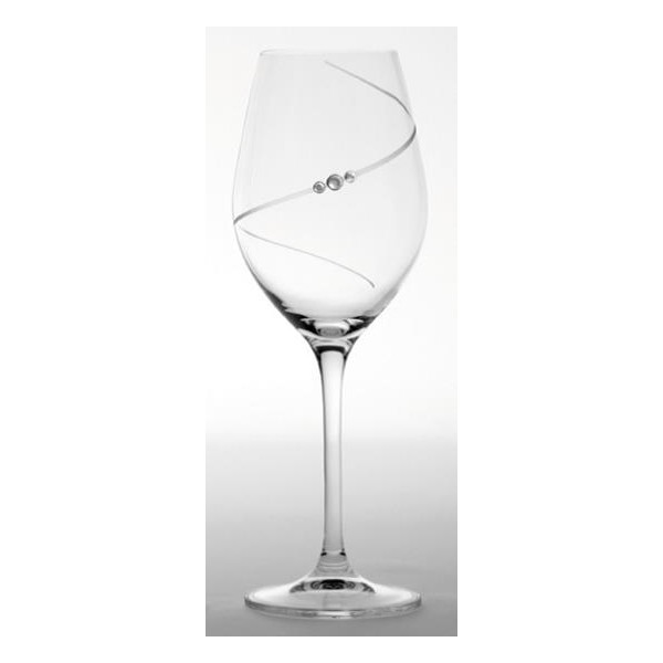 Swarovski, sklenice na víno, 470 ml, Diamante Silhouette, 2 ks, Dartington Crystal