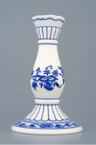 Český porcelán, a.s., Dubí Svícen 1969 16 cm, cibulák, Český porcelán