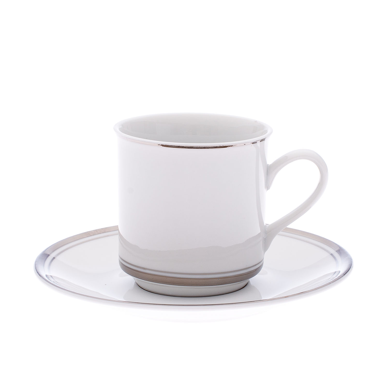 Kávový šálek, 0,15 l, karlovarský porcelán Leander, Sabina, platina