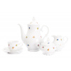 Kávová souprava, karlovarský porcelán, Ophelia, házenka, Thun RZ, 15 d.