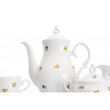 Kávová souprava, karlovarský porcelán, Ophelia, házenka, Thun RZ, 15 d.