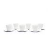 Loos, šálky a podšálky kávové, 150 ml, bílé, porcelán Thun, 6 ks