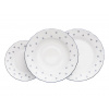 Talířová souprava, český porcelán, Verona, 18 d., modrá valbella, G. Benedikt