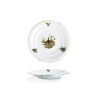 talíř dezertní, lovecký motiv, český porcelán, Leander, 19 cm