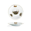 talíř mělký, myslivecký motiv, český porcelán, Leander, 25 cm