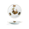 talíř mělký, myslivecký motiv, český porcelán, Leander, 25 cm..