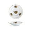 talíř hluboký, myslivecký motiv, český porcelán, Leander, 24 cm