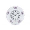Hodiny, český porcelán, 24 cm, fialky, Český porcelán