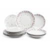 Talířová souprava, český porcelán, RoseLine, kvítky, Leander, 12 d.