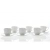 Saphyr, šálky a podšálky, 250 ml, bílé, porcelán Thun, 6 ks