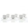 Saphyr, šálky a podšálky, 170 ml, bílé, porcelán Thun, 6 ks
