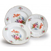 Bernadotte, sada talířů, porcelán, zahradní květy, Thun, 18 d.