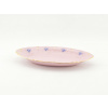 Miska oválná 17 cm, růžový porcelán, modré květiny, Leander