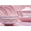 Jídelní souprava Sonáta, kytičky, růžový porcelán, Leander, 25 dílná8